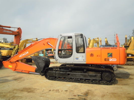 6.5L بیل مکانیکی خزنده استفاده شده ژاپن Hitachi EX200-5 تامین کننده