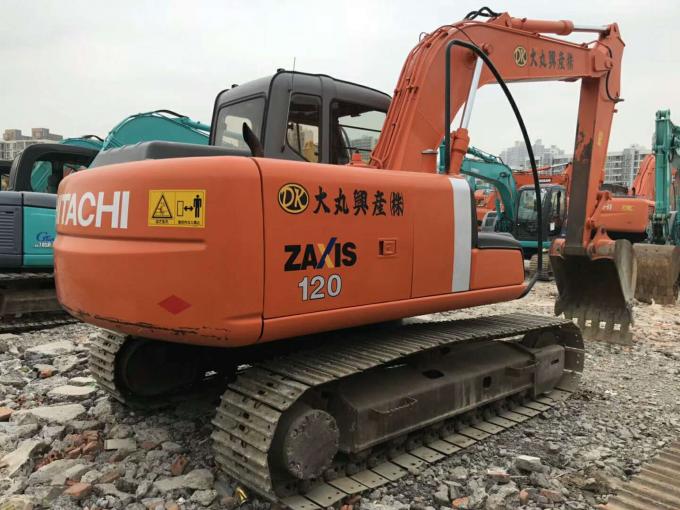 اندازه کفش 600 میلی متر 2013 سال 12 تن ZX120 بیل مکانیکی هیتاچی دست دوم 0